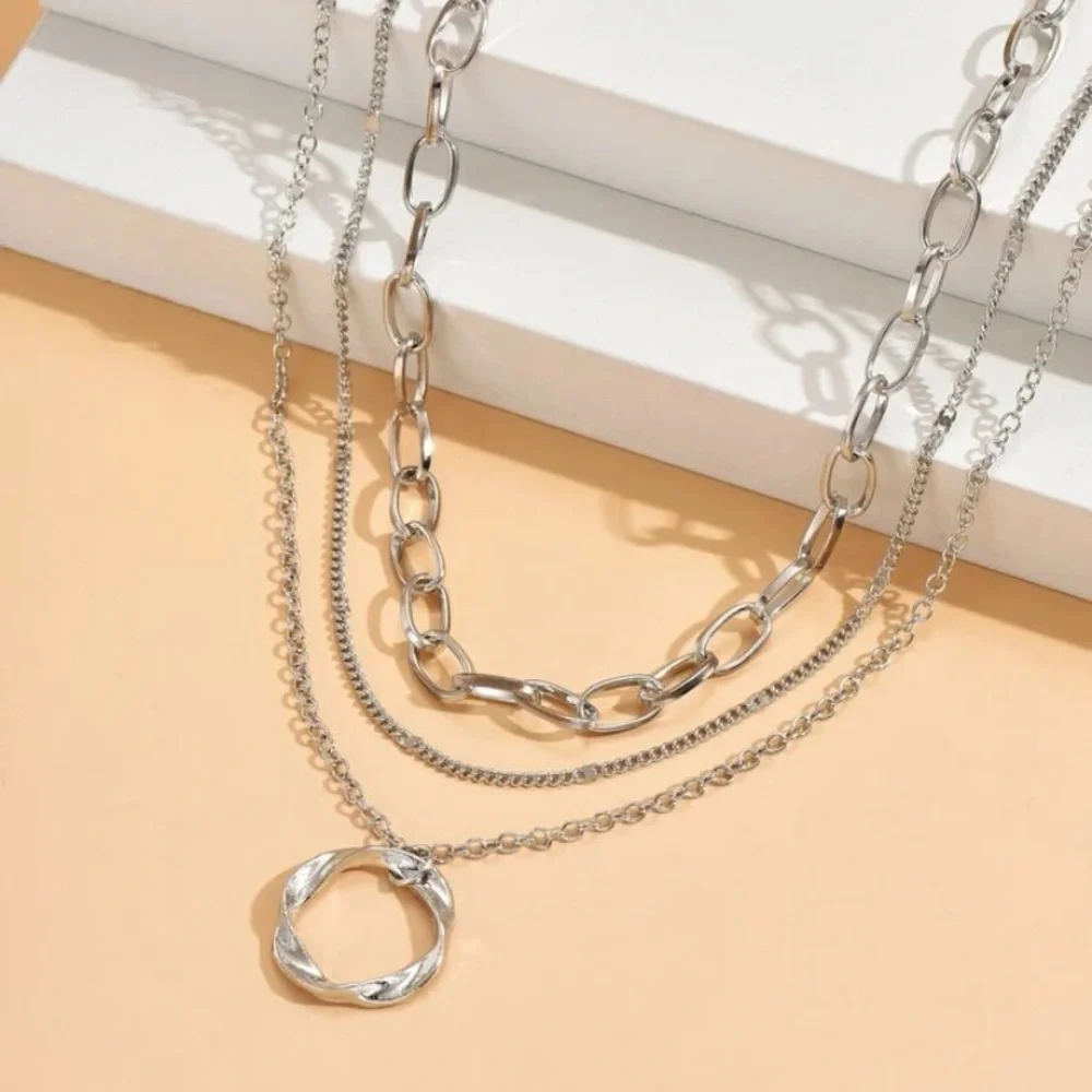 Silver Layered Necklace